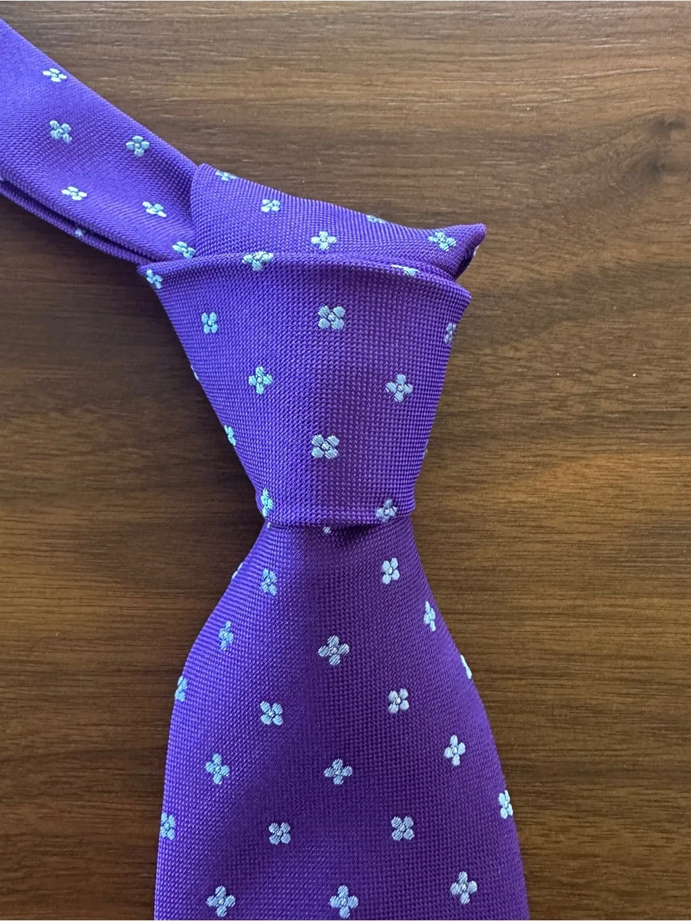 PINK by Thomas Pink Purple Floral Silk Tie
